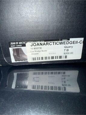 Sorel Joan of Arctic Leather Wedge Bootie in Quarry Gray